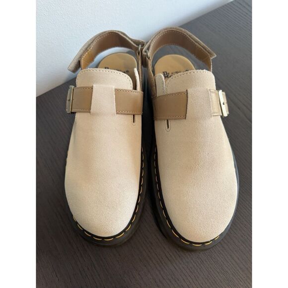 Dr. Martens Jorge II Sandals Size 12 Parchment Beige Suede NEW Men’s Mule Clog - Picture 3 of 8
